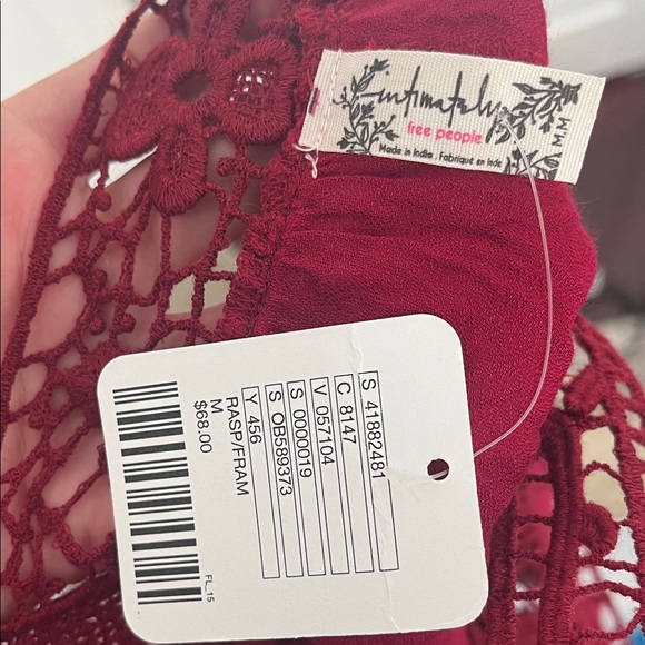 Free People Raspberry Lace Romper - Picture 2 of 4